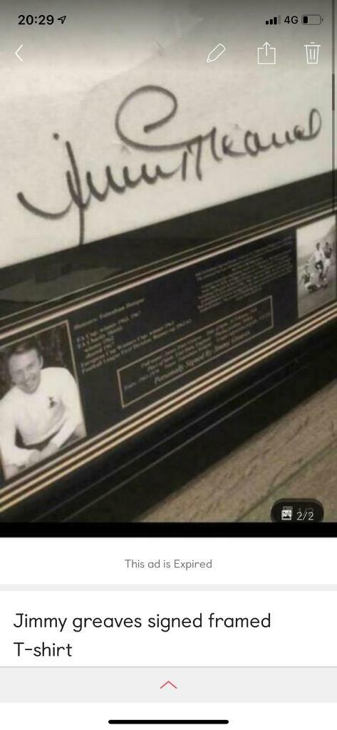 jimmy greaves signed shirt